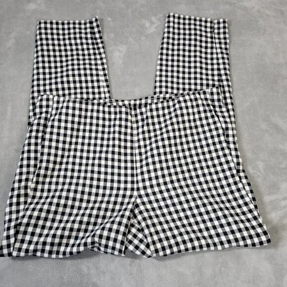 J Jill Womens Pants 18T Tall Straight Leg Zip Pockets Comfy Black White SL50E - Picture 1 of 9